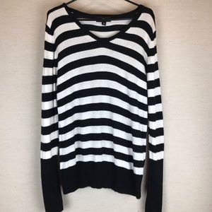 Black and white striped sweater
